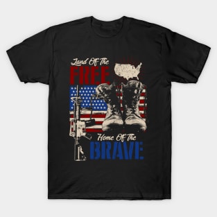 Land Of The Free Home Of The Brave T-Shirt